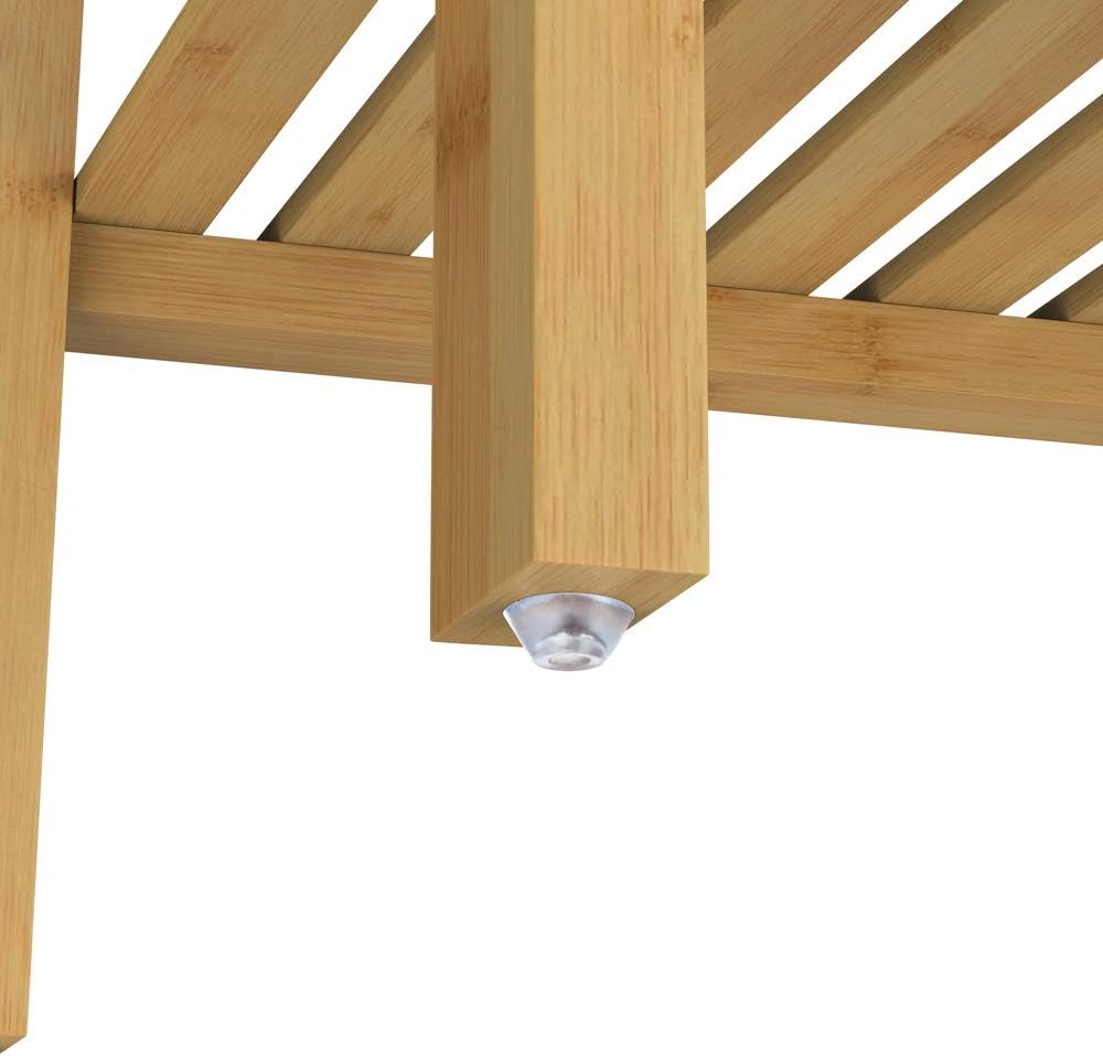Casaria® Badregal Standregal Bambus 4 Böden 48x32x123cm Groß Stehend Offen 40 kg Belastbarkeit Holz Bad Badezimmer Küche Wohnzimmer Keller Regal Natur — Ansicht 5