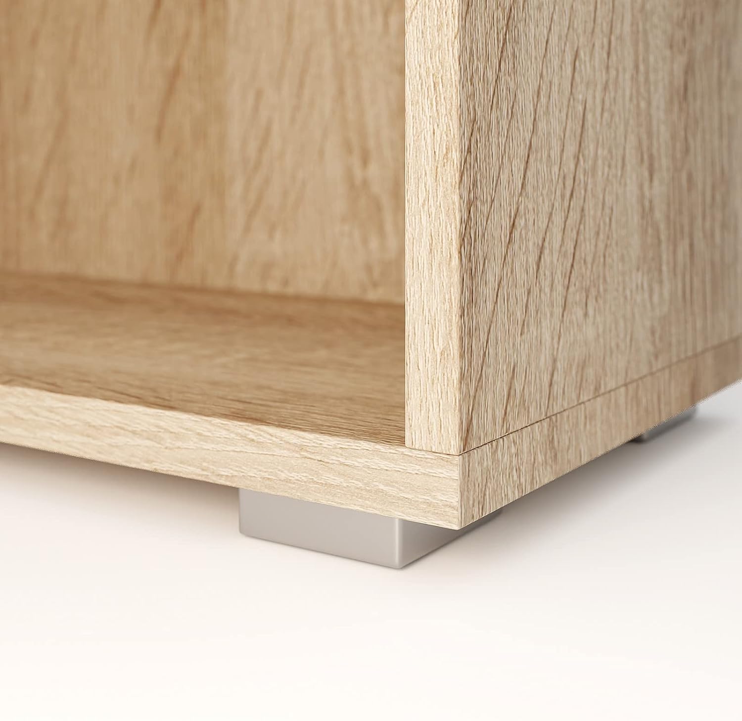 Casaria® Bücherregal 77x60x28cm 2X Eiche Holz 2 Fächer Boden Höhenverstellbar 150kg Belastbarkeit Kippschutz Bücher Büro Wohnzimmer Standregal Regal — Ansicht 4