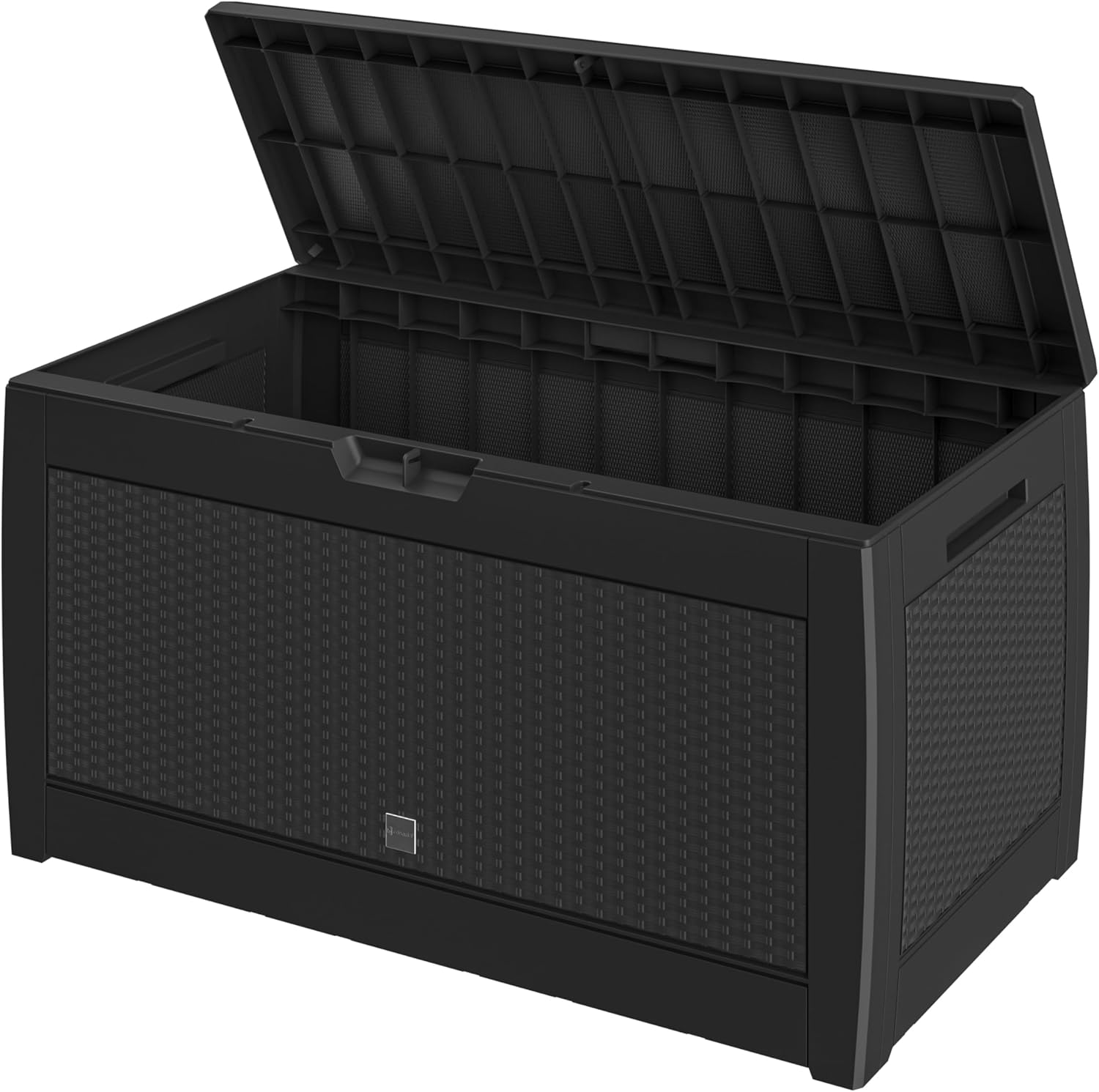 Casaria® Gartenbox Anthrazit UV-beständig 310L Haltegriffe Rollen Terrasse Balkon Wohnzimmer Wintergarten Truhe Auflagenbox 119x48cm Rattan-Optik