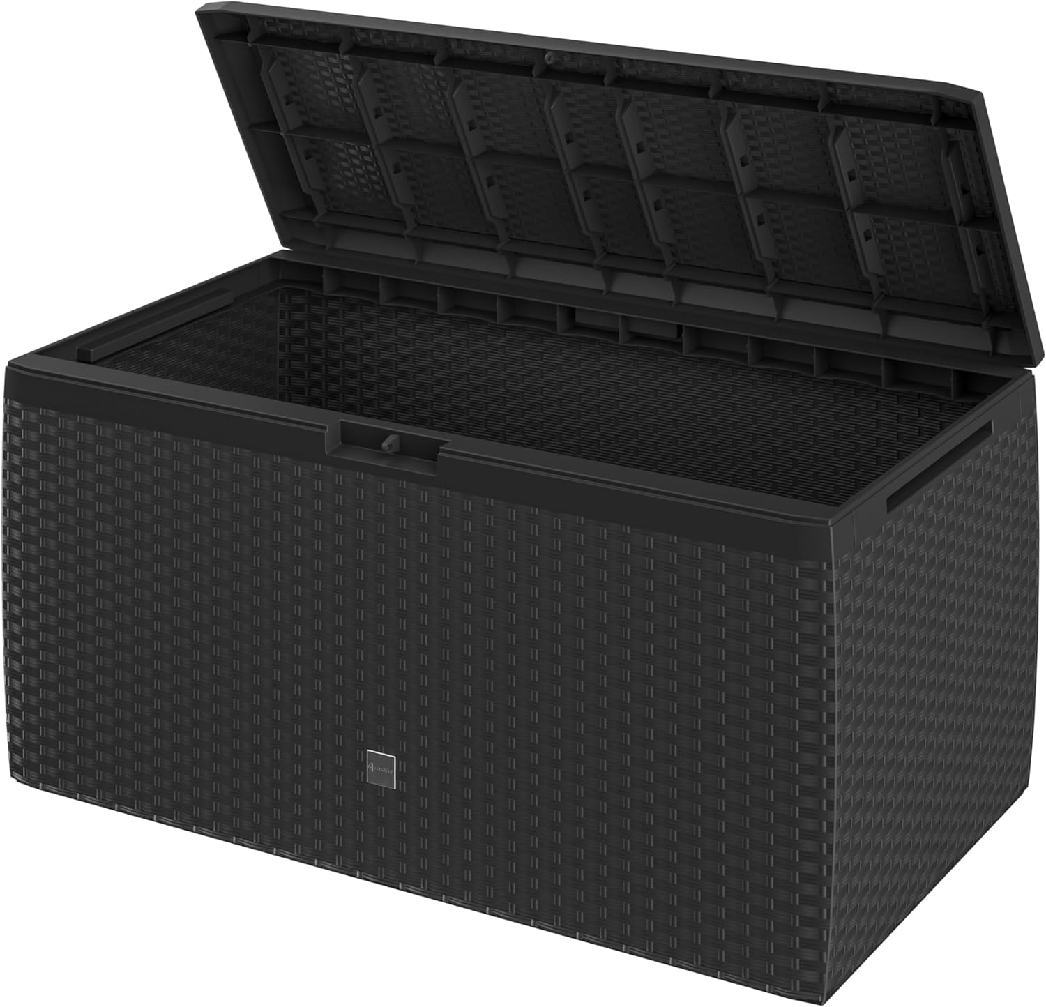 Casaria® Gartenbox Auflagenbox abschließbar Anthrazit 290L UV-beständig Haltegriffe Rollen Verschlussvorrichtung Balkon Garten Kissenbox Aufbewahrungsbox 114x47cm Wetterfest Korbgeflecht
