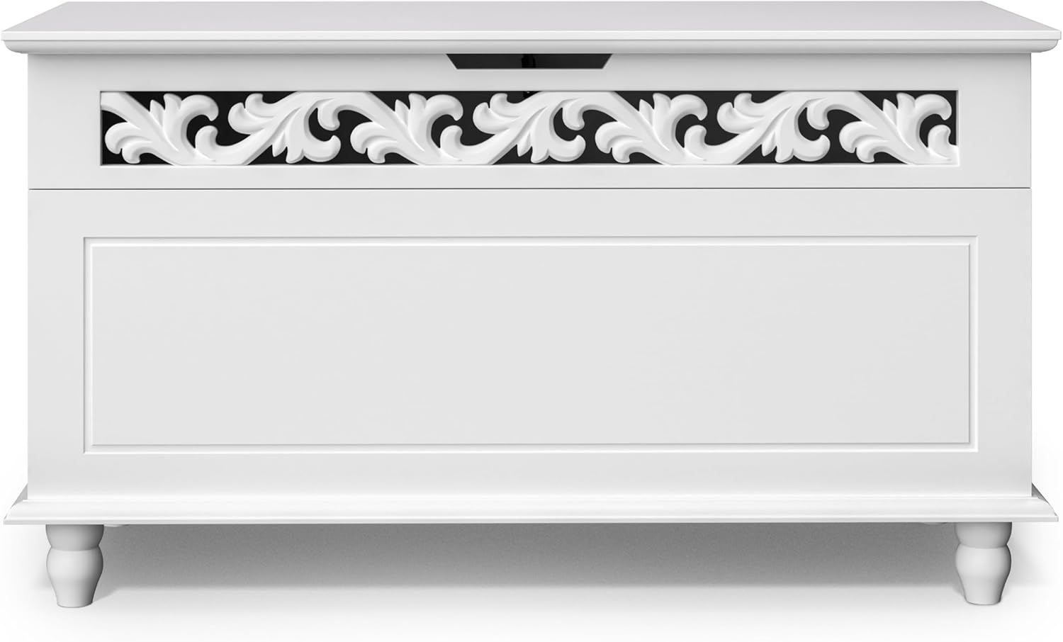 Casaria® Holztruhe Jersey mit Deckel groß klappbar XXL Stauraum Sitzbank Truhe Holzkiste Schatztruhe Box Schuhbank Truhenbank Wäschetruhe weiß 80x40cm