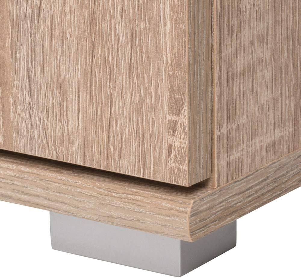 Casaria® Kommode mit 3 Türen 2 Schubladen 107x75x35cm Holz Modern spiegelbarer Aufbau Schlafzimmer Büro Flur Mehrzweckschrank Aktenschrank Schrank Eiche — Ansicht 5