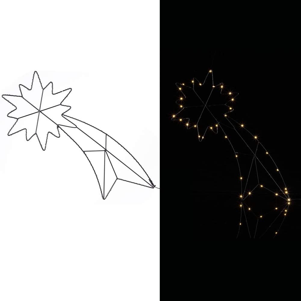 CASARIA® LED Weihnachtsstern Beleuchtet Innen & Außen Batterie Hängend Timer Sternschnuppe Weihnachten Fensterdeko Deko Weihnachtsbeleuchtung Dekostern — Ansicht 3