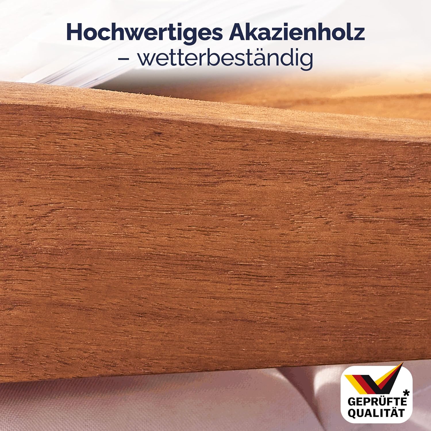 Casaria® Servierwagen mit Rollen Holz FSC®- Zertifiziert Akazie 2 Etagen Tablett 3 Flaschenhalter Outdoor Küche Garten Terrasse Küchenwagen Rollwagen — Ansicht 6