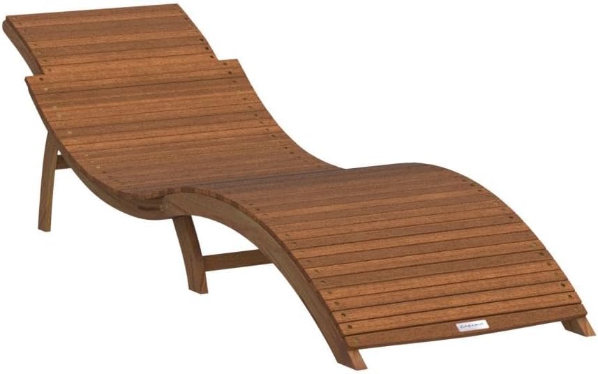 Casaria® Sonnenliege Klappbar Holz FSC®-Zertifiziert 320kg Belastbarkeit 190x60cm Tragegriff Kofferfunktion Garten Balkon Terrasse Gartenliege Klappliege Akazie — Ansicht 5