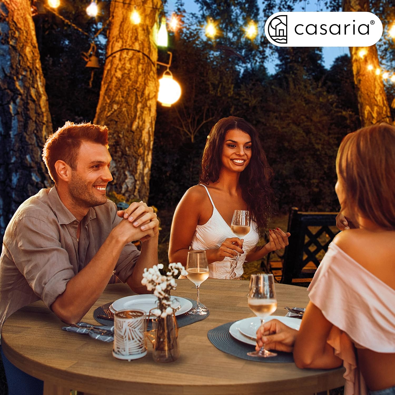 Casaria® Stehtisch Holz Klappbar 110cm Hoch 80 cm Rund Akazie Rustikal Indoor Outdoor Bistrotisch Biertisch Gartentisch Klapptisch Partytisch Bartisch — Ansicht 2