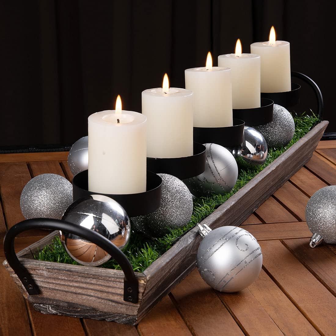 CASARIA® Weihnachtskugeln 48tlg Ø 6cm Kunststoff matt glänzend Christbaumkugeln Christbaumschmuck Anhänger Weihnachtsbaumkugeln Weihnachtsdeko Silber — Ansicht 6